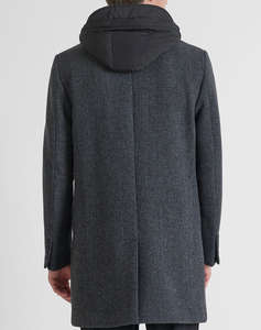 ANTONY MORATO MMCO00902FA550121 MIN OF 4 COAT REGULAR FIT IN WOOL VISCOSE BLEND FABRIC WITH DETACHABLE PART IN TECHNO FABRIC WITH ECOPADDING PALTON DE BARBATI