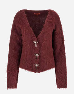 GUESS LS VN TOMIKO BOW BUTTON CARDI PULOVER DE DAMA