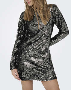 ONLY ONLEVELDA LS SEQUIN DRESS WVN