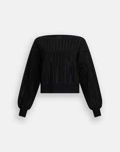 LIU JO BLACK_CF5M12_MAGLIA CHIUSA M/L BLUZA DE DAMA