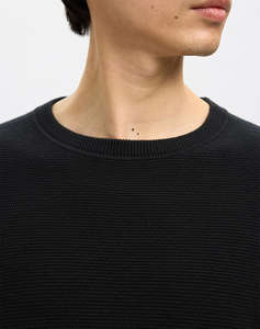 SELECTED SLHROSS LS KNIT STRUCTURE CREW NECK NOOS