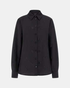 GUESS LS FLORE LOGO HOTFIX SHIRT CAMASA DE DAMA