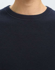 SELECTED SLHROSS LS KNIT STRUCTURE CREW NECK NOOS