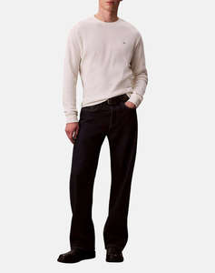 CALVIN KLEIN LS WAFFLE BADGE CREWNK TEE