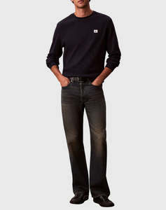 CALVIN KLEIN LS WAFFLE BADGE CREWNK TEE