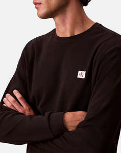 CALVIN KLEIN LS WAFFLE BADGE CREWNK TEE