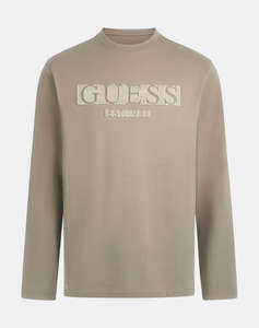 GUESS CN LS FLOCK LOGO TEE BLUZA DE BARBATI