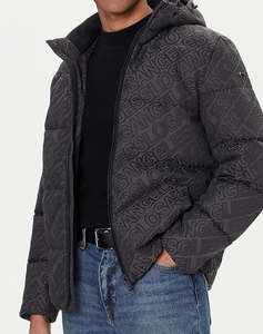 GUESS ALLOVER LOGO PUFFA JACKET GEACA DE BARBATI