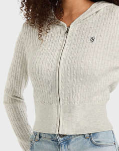 GUESS JEANS GJ LS CABLE HOODIE CARDI TRICOTAT DE DAMA