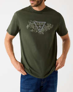 GUESS CN SS EMBROIDERY TRIANGLE TEE BLUZA DE BARBATI