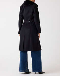 GUESS KAROLE FUR COLLAR COAT WOMEN