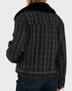 GUESS SANDRA TWEED BIKER GEACA DE DAMA