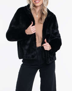 GUESS LUNA FAUX FUR JACKET GEACA DE DAMA