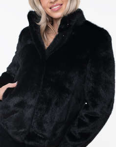 GUESS LUNA FAUX FUR JACKET GEACA DE DAMA