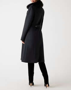 GUESS KAROLE FUR COLLAR COAT WOMEN