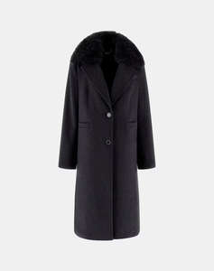 GUESS KAROLE FUR COLLAR COAT WOMEN