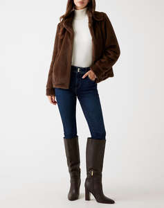 GUESS LUNA FAUX FUR JACKET GEACA DE DAMA