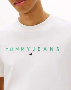 TOMMY JEANS TJM REG LINEAR LOGO TEE EXT